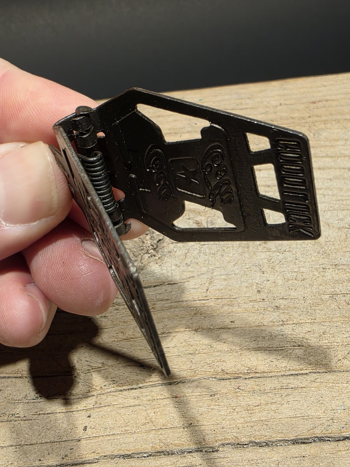 Antique Style Metal Coca-Cola “Good Luck” Advertising Clip