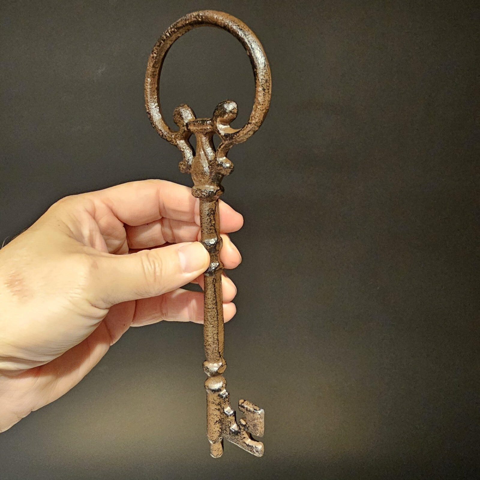 Antique Vintage Style Cast Iron Large Ornate Skeleton Key 