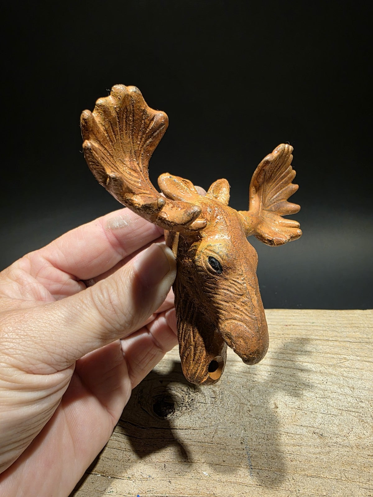 Antique Vintage Style Cast Iron Moose Head Bar Bottle Opener