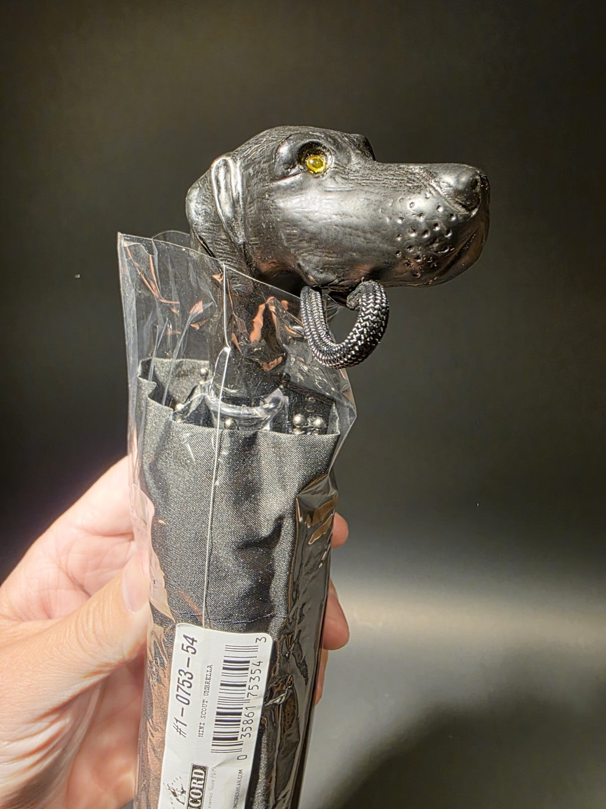 11 1/2" Black Lab Dog Head Umbrella