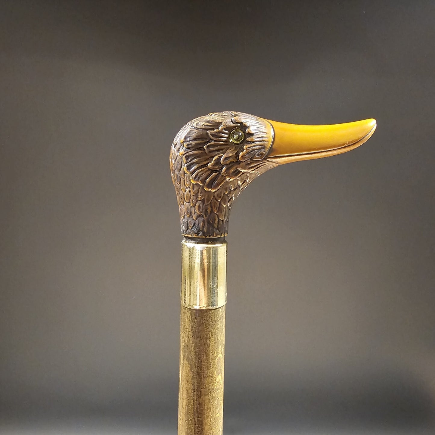 36" Antique Style Brown Duck Head Walking Stick Cane