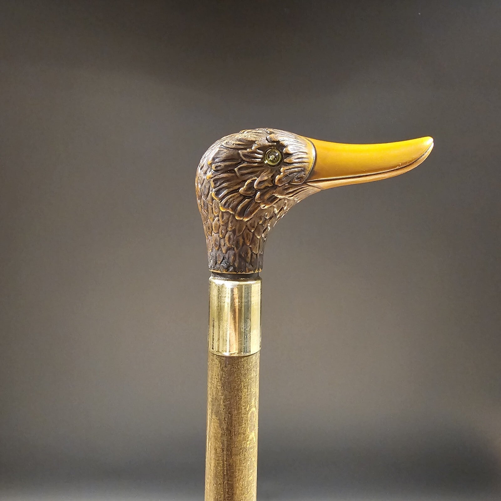 36" Antique Style Brown Duck Head Walking Stick Cane