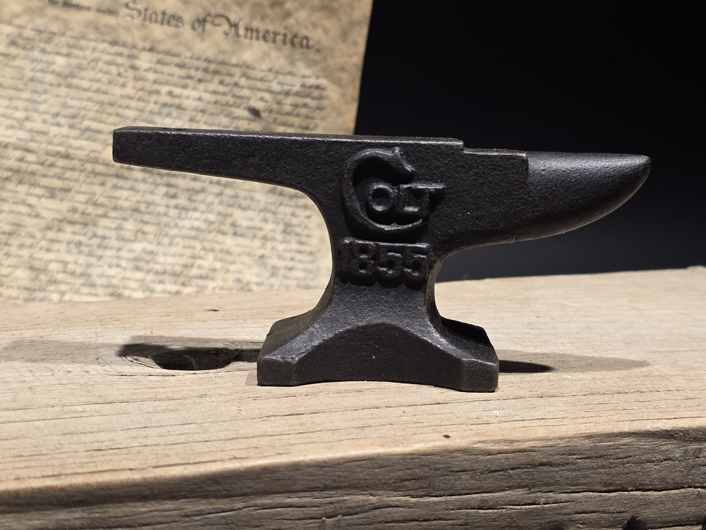 6" Vintage Style Colt 1855 Miniature Anvil Cast Iron Gunsmith Paperweight
