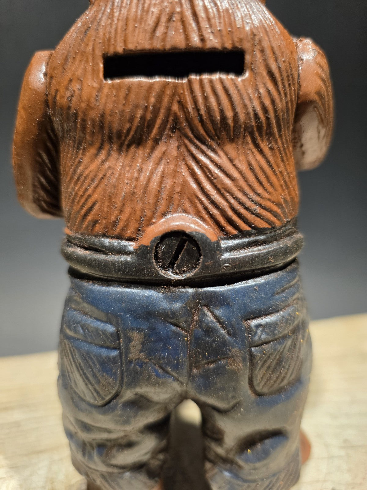 Antique Vintage Style Cast Smokey The Bear Coin Bank