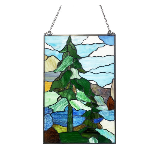 20"  Stained Glass Window Hanging Panel Suncatcher