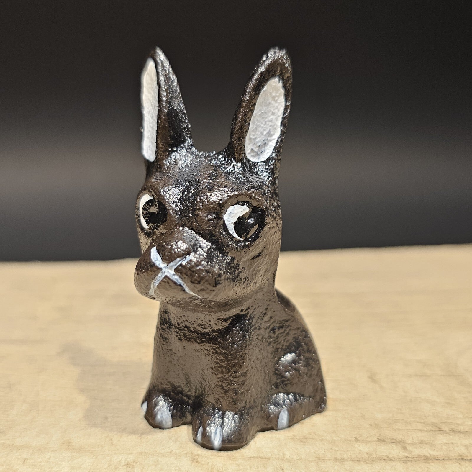 Antique Vintage Style Cast Iron French Bulldog Figure