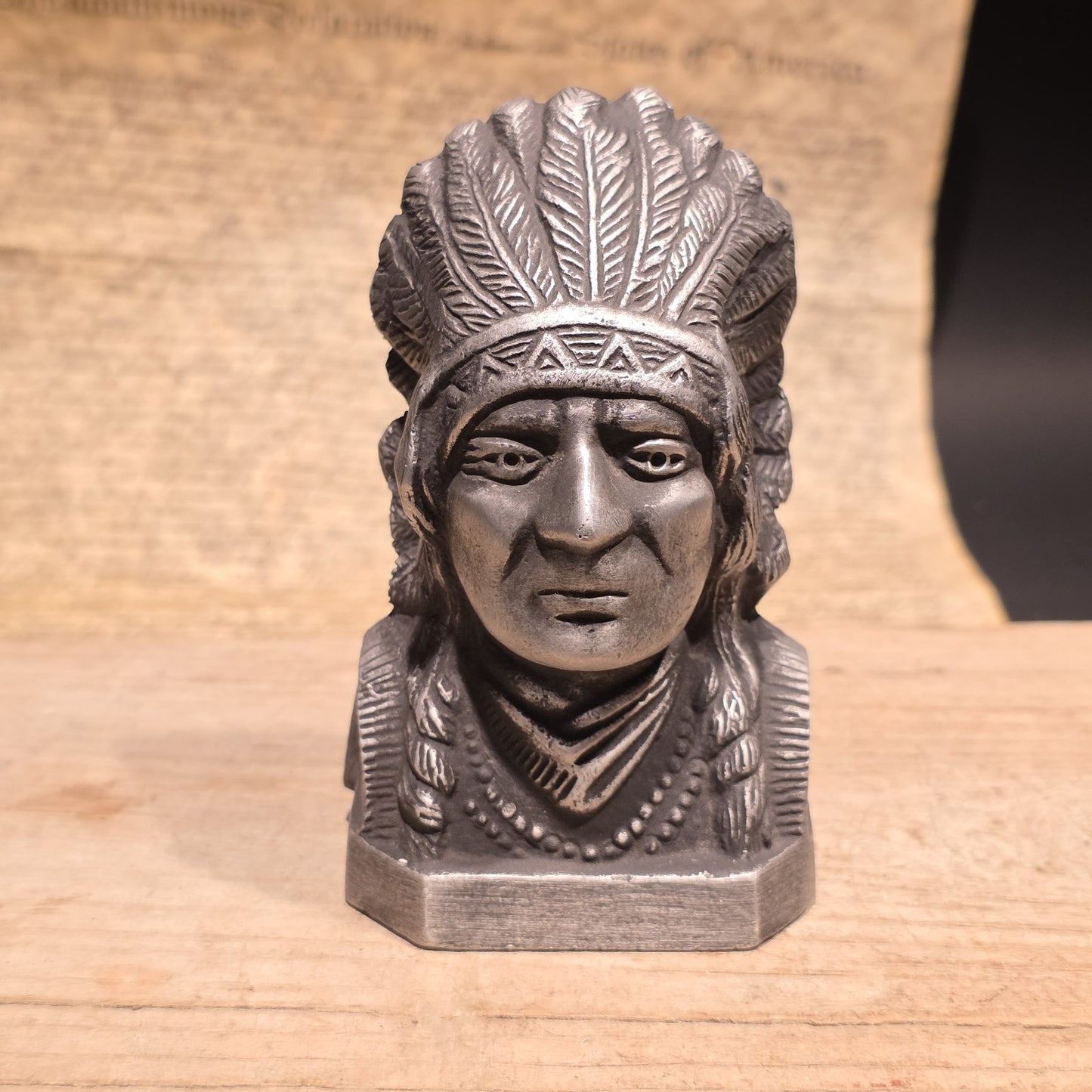 5" Vintage Style Metal Indian Motorcycle Coin Bank