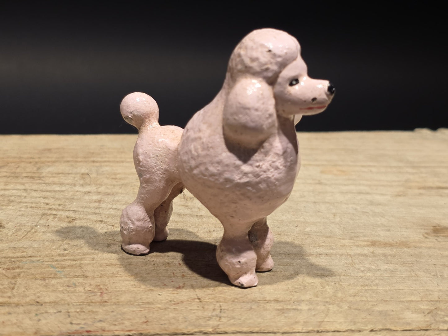 Cast Iron Pink Poodle Dog Figurine – Vintage Style Poodle Statue