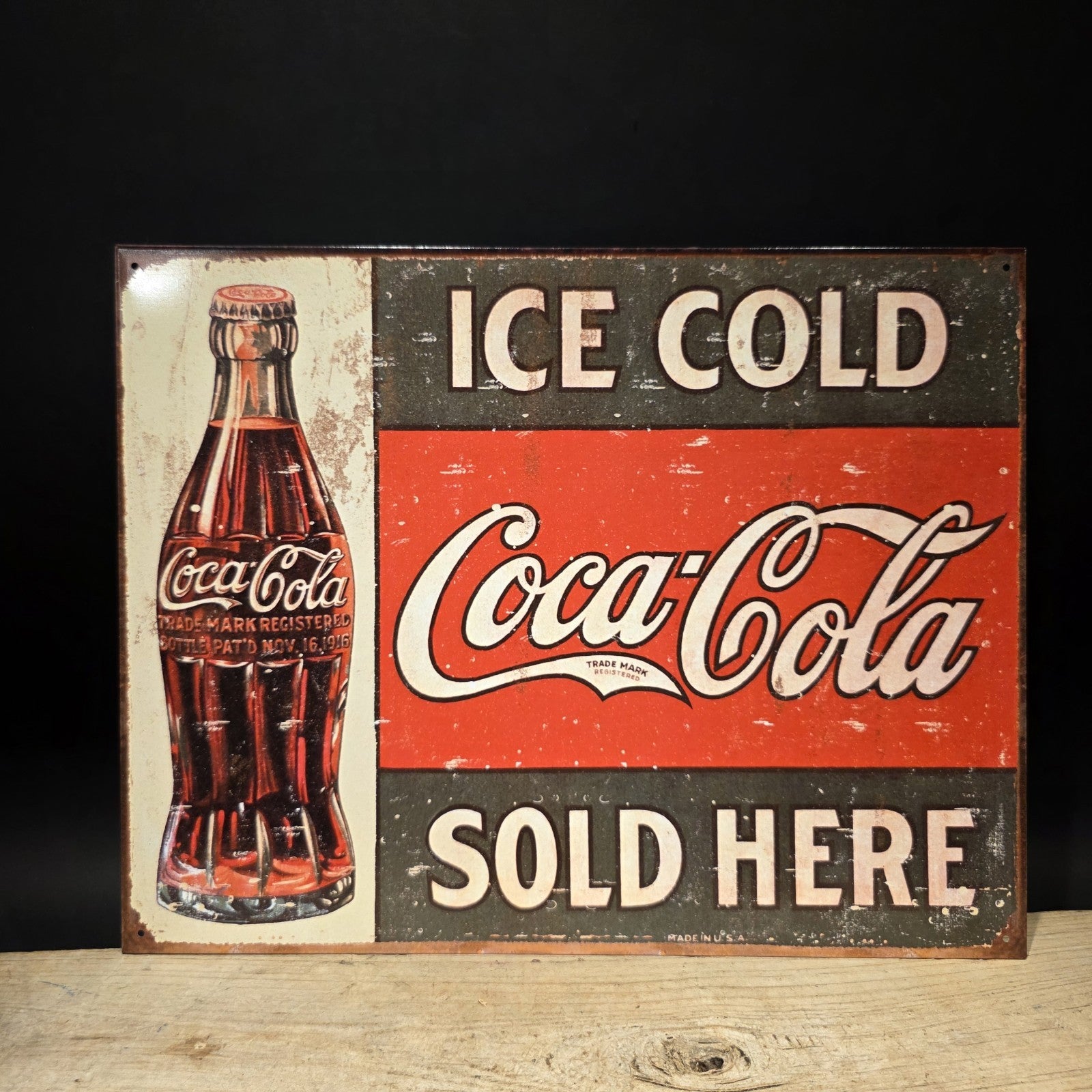 15" Coca-Cola Metal Vintage Style Gas Station Advertising Sign