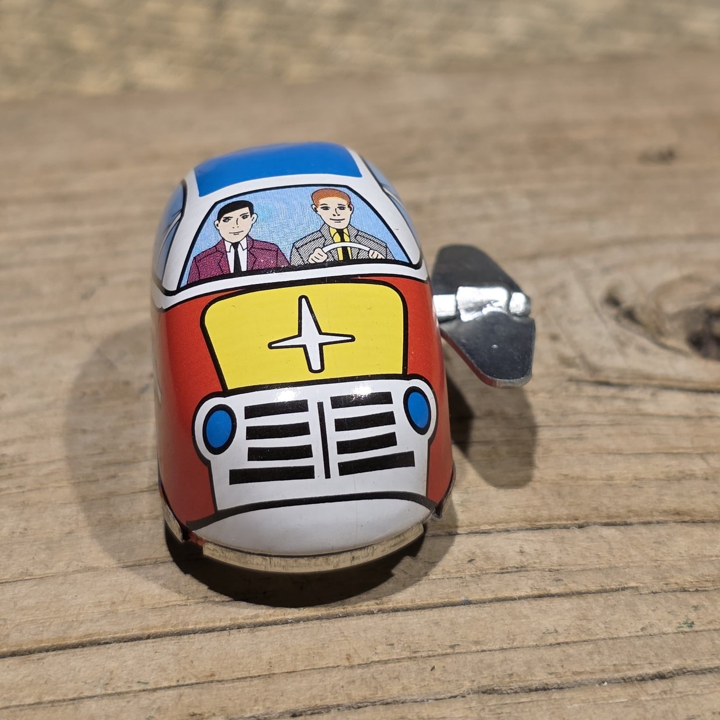 New Tin Litho Wind-Up Toy Mechanical Car