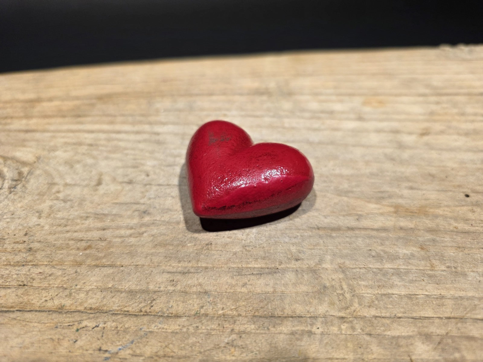 Vintage Style Cast Iron Red Heart