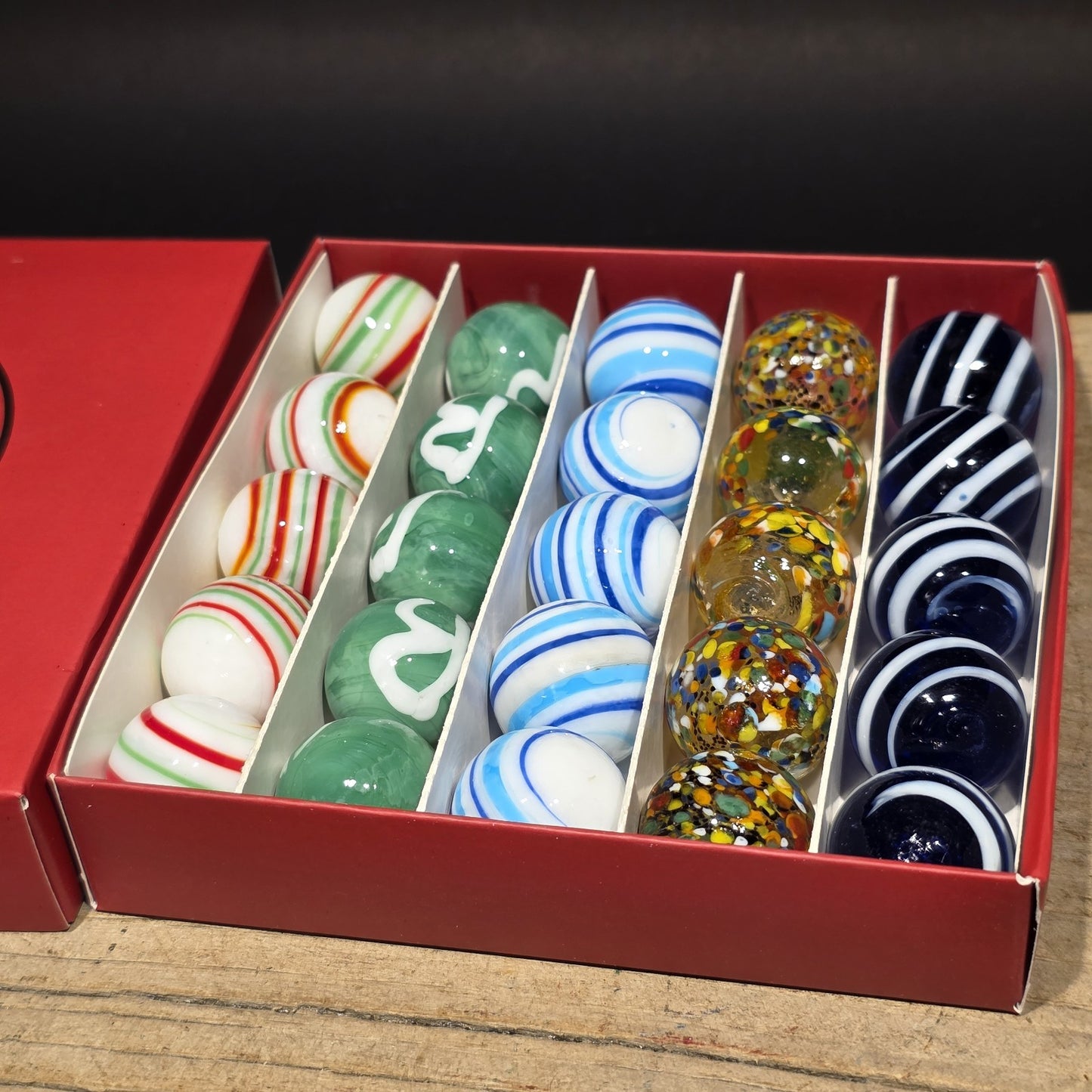 Akro Agates Vintage Style Box Set of Marbles