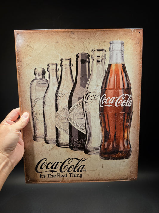 Metal Vintage Style Coca Cola Bottles Sign