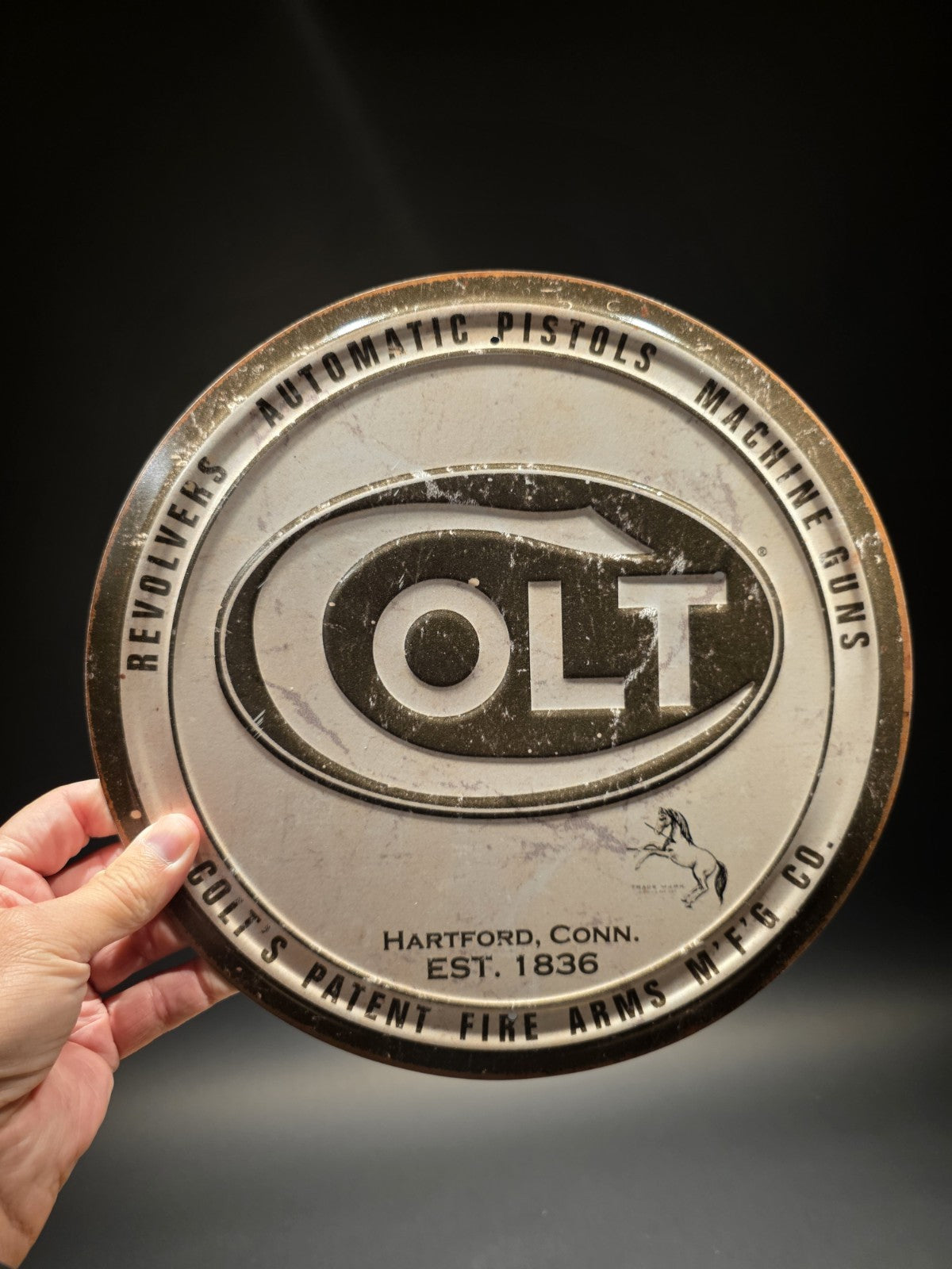 11 1/2" Metal Vintage Style Colt Sign