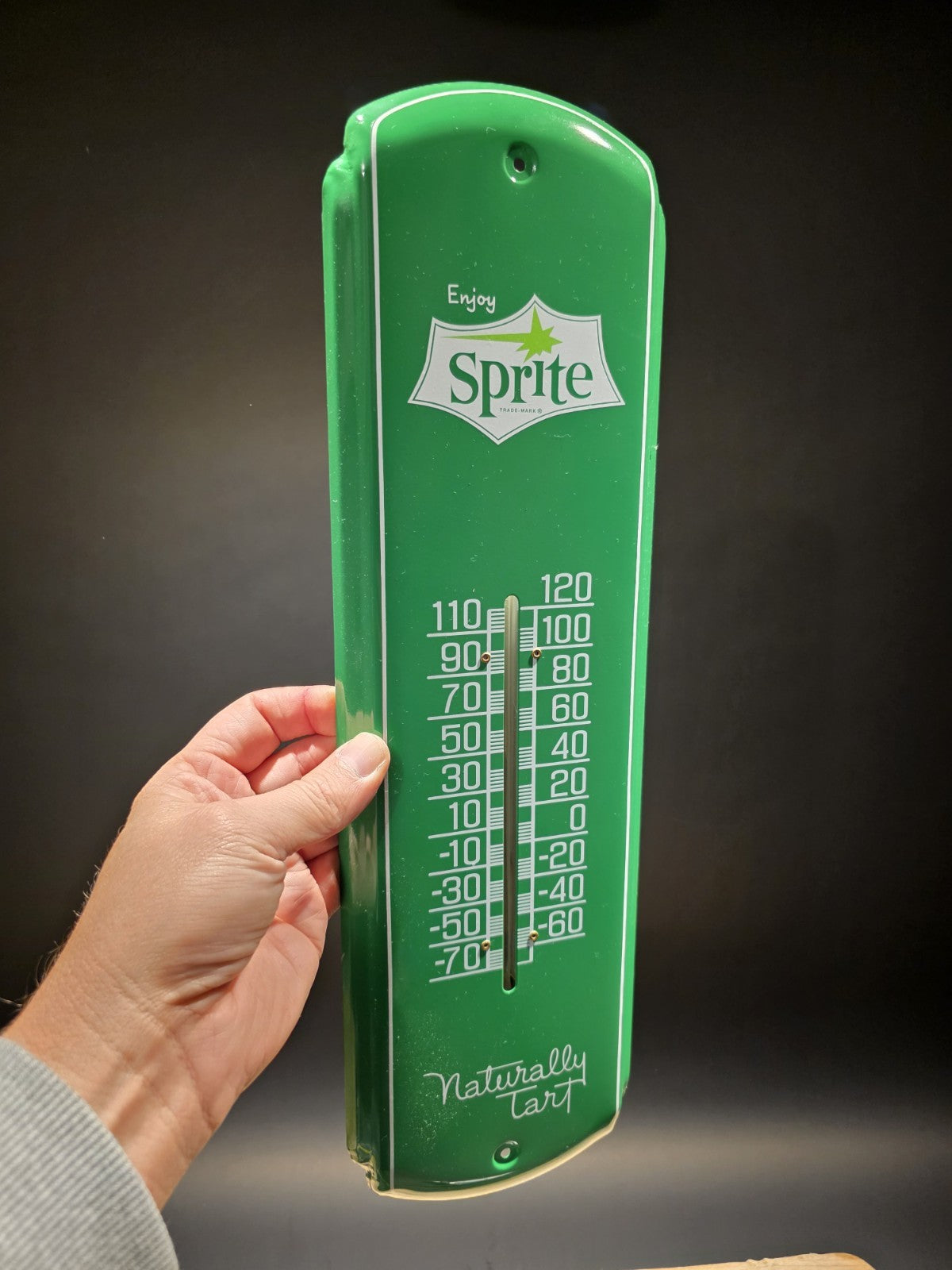 17 "Classic Vintage Style Sprite Soda Metal Thermometer Sign