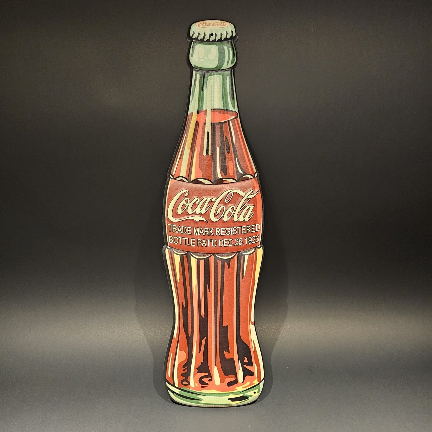 22" Vintage Style Metal Die Cut Coca Cola Bottle Sign