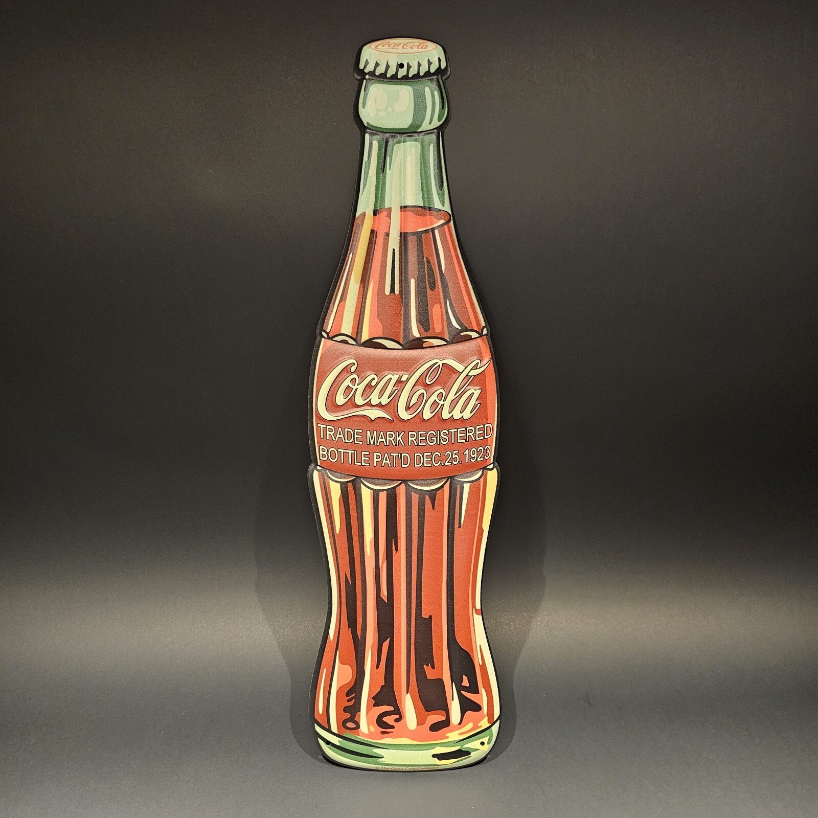 22" Vintage Style Metal Die Cut Coca Cola Bottle Sign