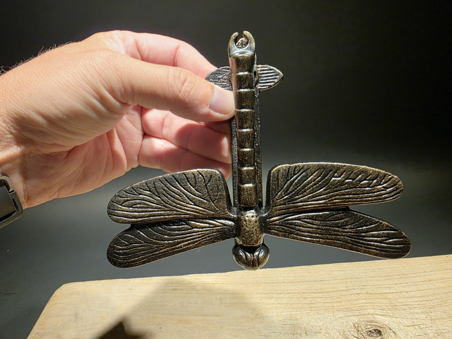 Antique Brass Vintage Style Cast Iron Dragonfly Door Knocker