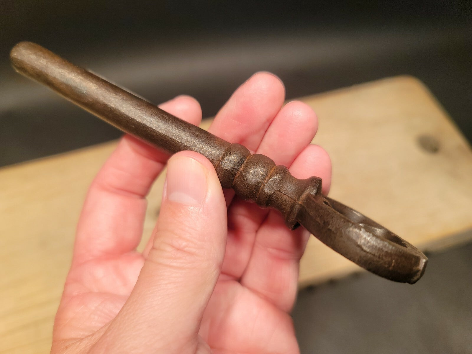 6 1/8" Antique Style Cast Iron Large Skeleton Church Key
