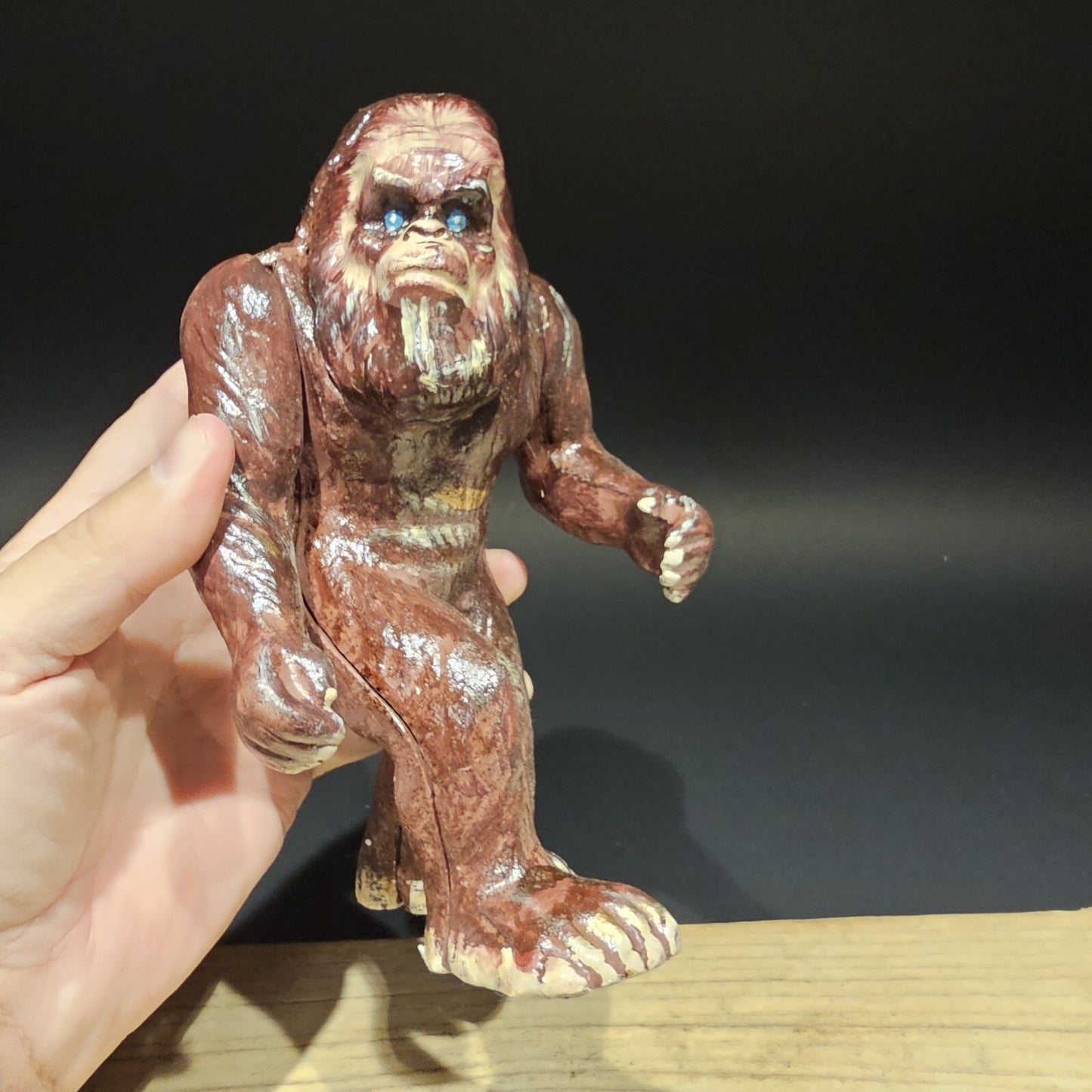 7 1/2" Antique Style Cast Iron Big Foot Sasquatch Coin Bank