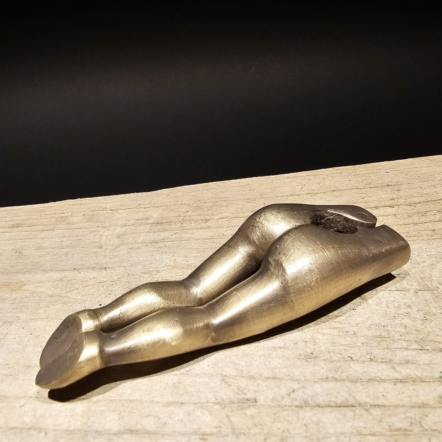 4" Antique Vintage Style Brass Risque Lady Legs Nut Cracker