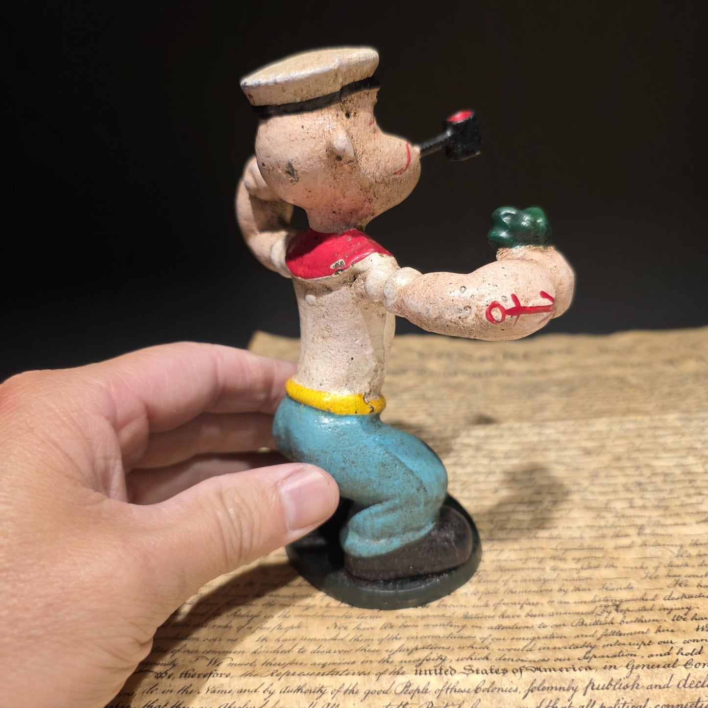 6" Antique Vintage Style Cast Iron Saylor Figurine