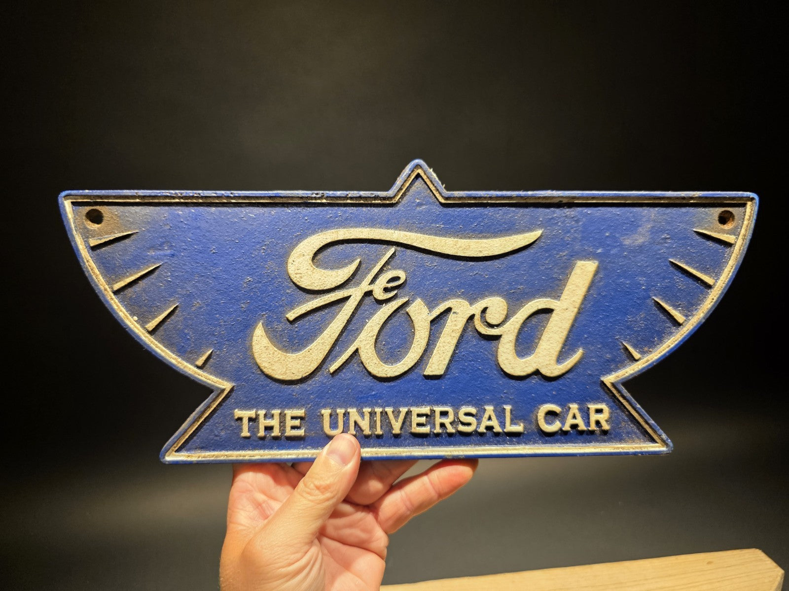 Antique Vintage Style Cast Iron Ford Car Sign Plaque
