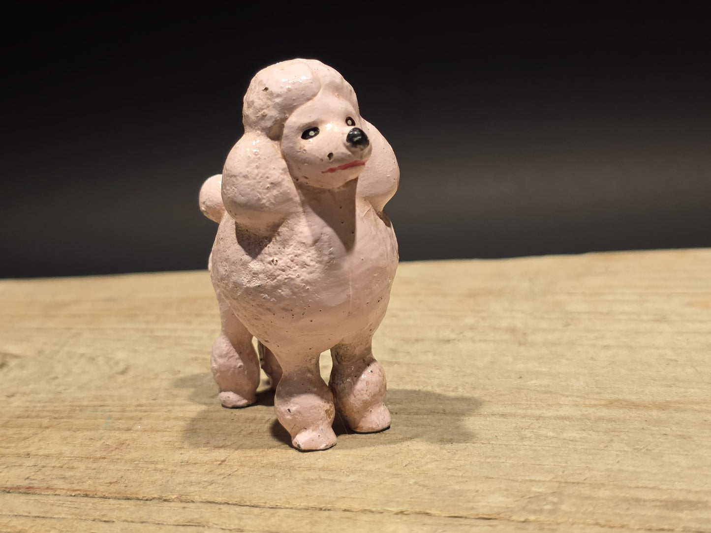 Cast Iron Pink Poodle Dog Figurine – Vintage Style Poodle Statue