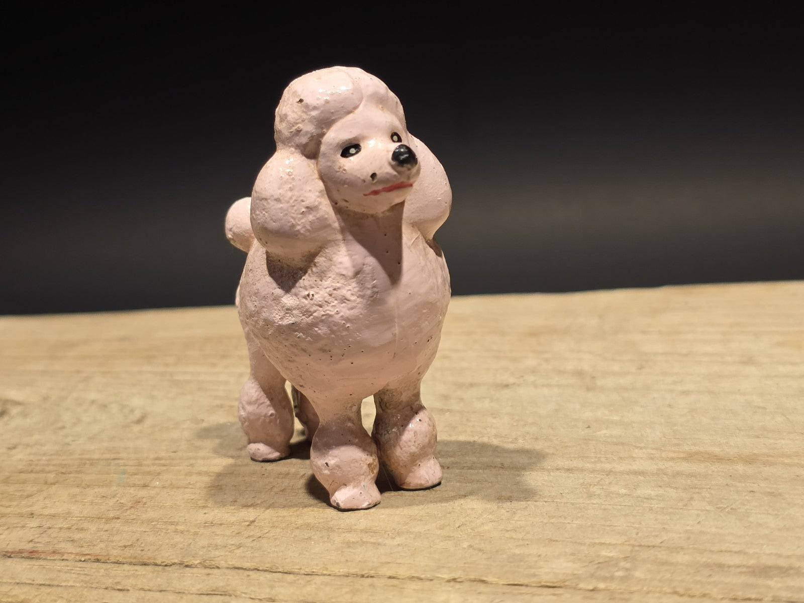 Cast Iron Pink Poodle Dog Figurine – Vintage Style Poodle Statue