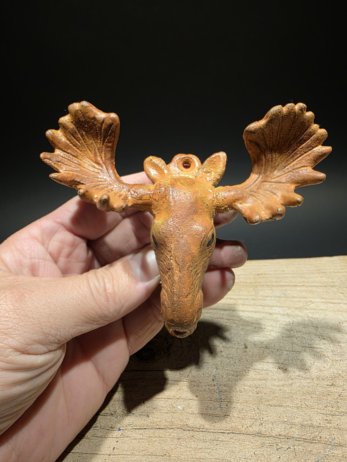 Antique Vintage Style Cast Iron Moose Head Bar Bottle Opener