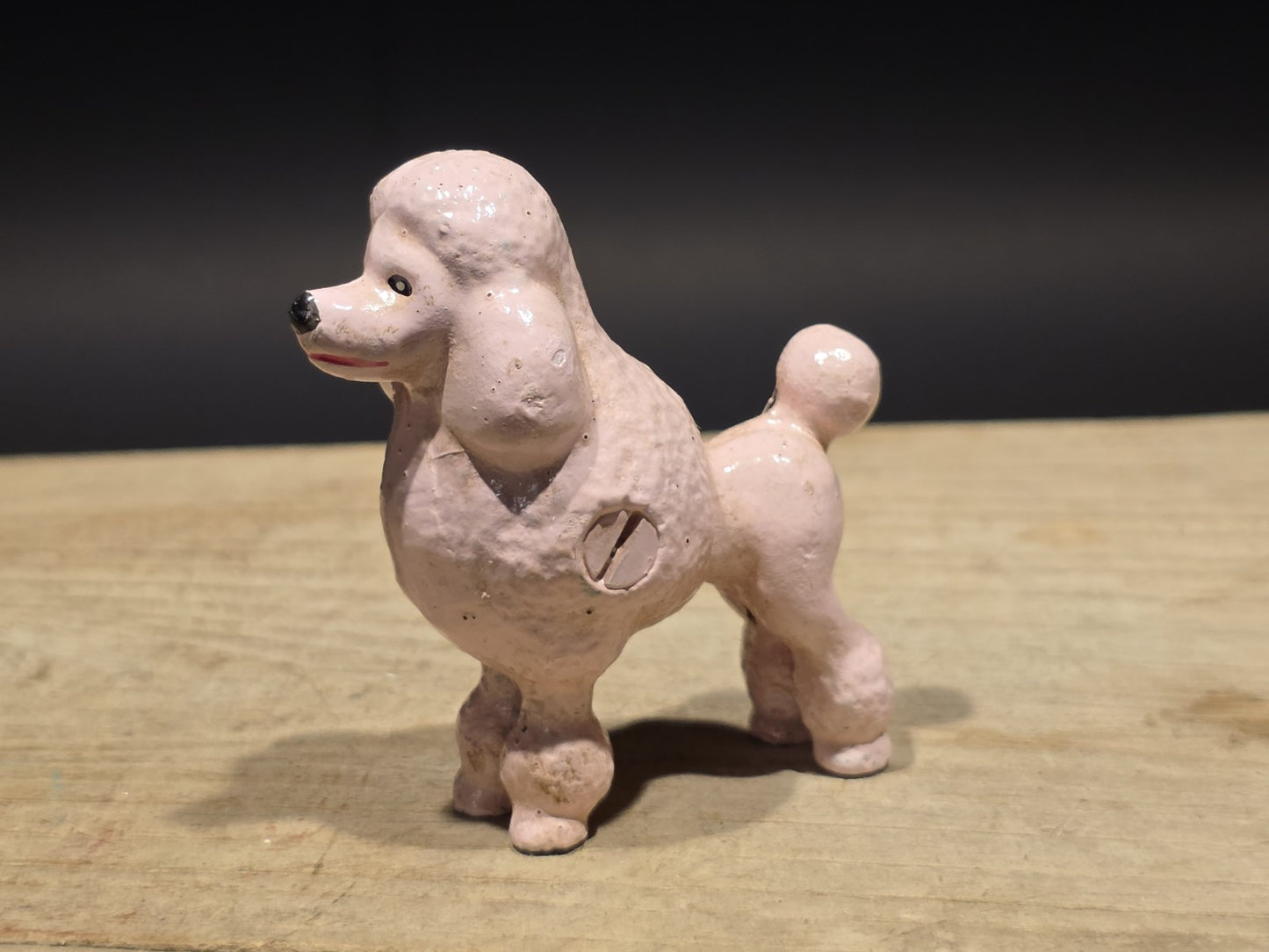 Cast Iron Pink Poodle Dog Figurine – Vintage Style Poodle Statue