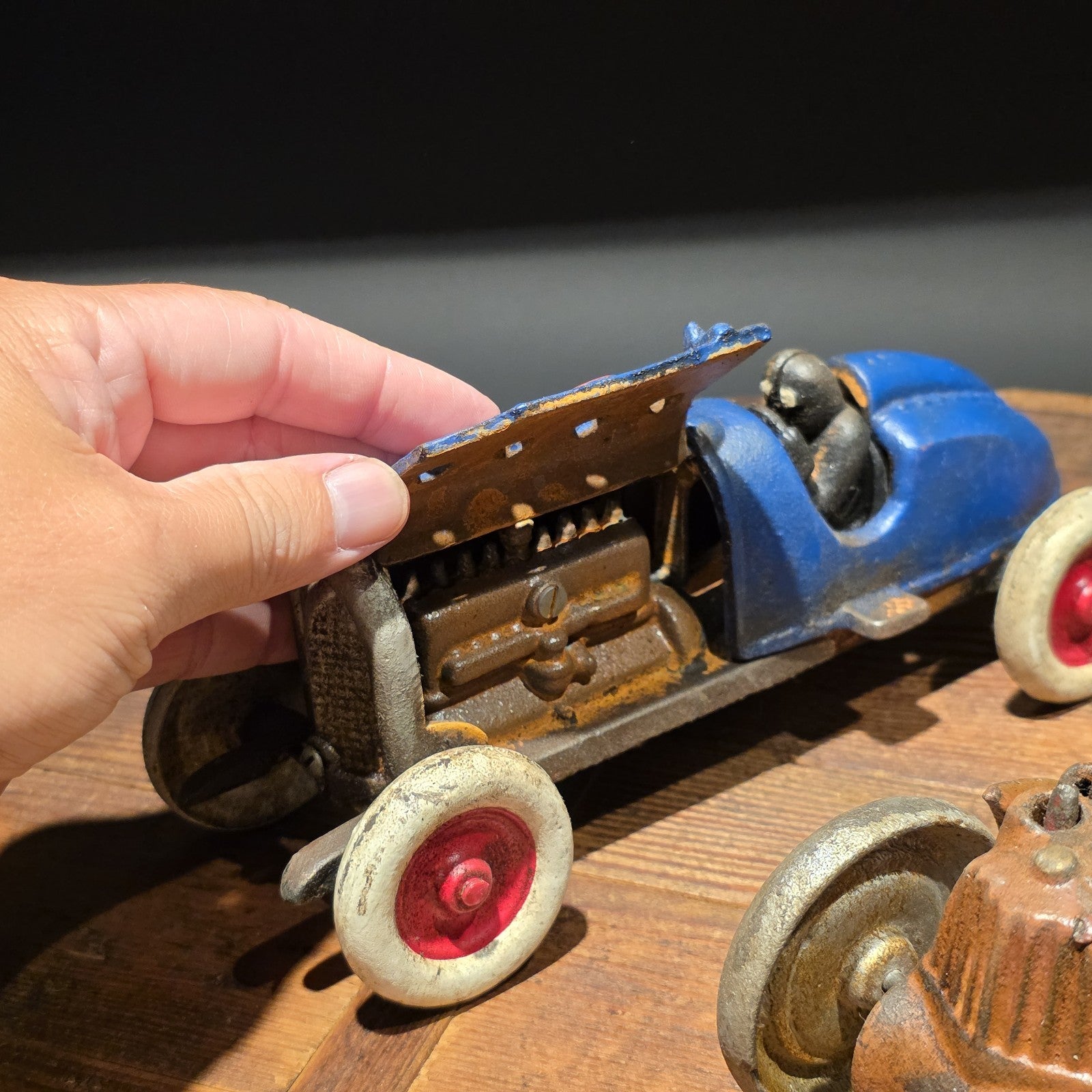 Cast Iron Race Car Toy Set – Vintage Style Open Wheel Racer Pair