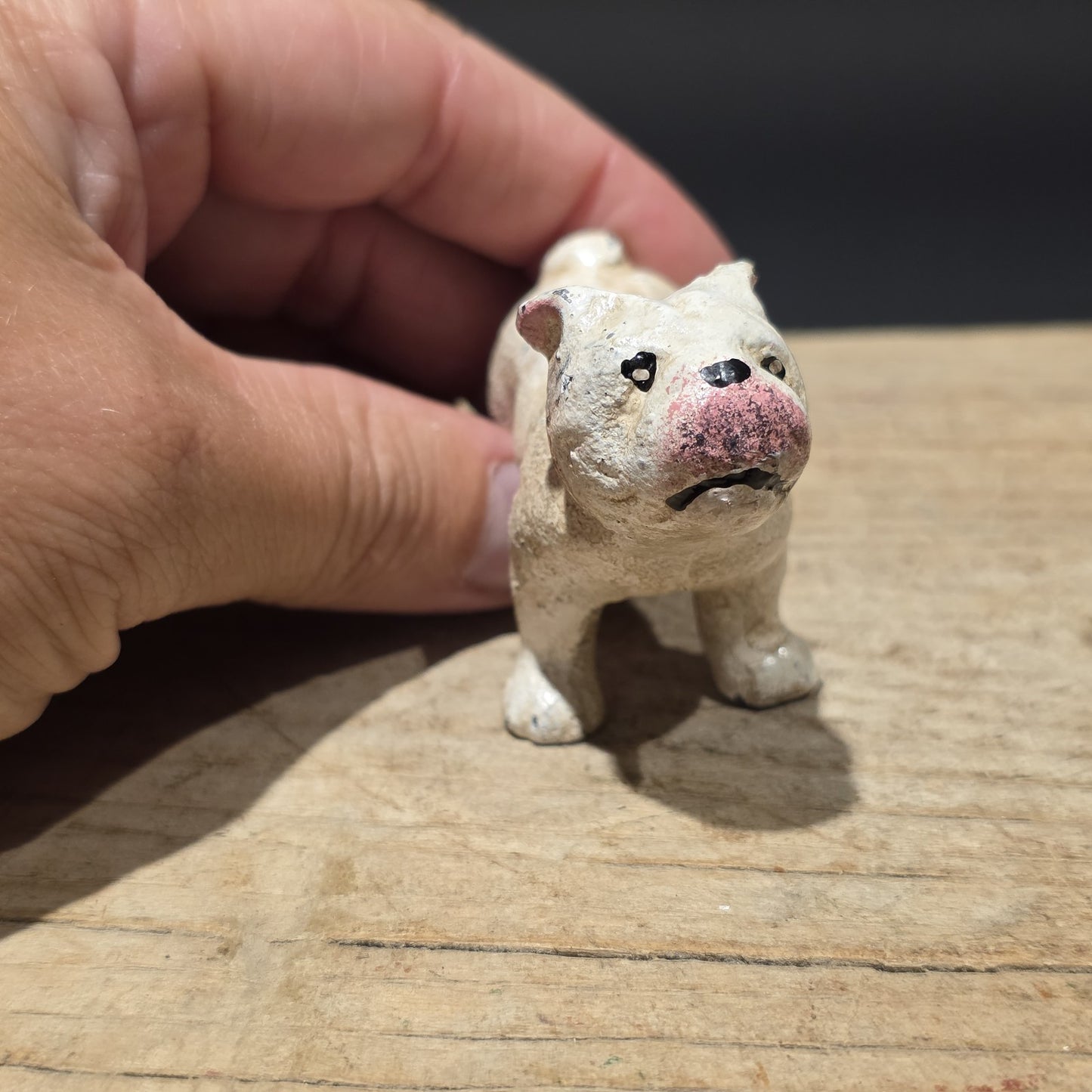Cast Iron Bulldog Dog Figurine – Vintage Style Miniature Animal Figure