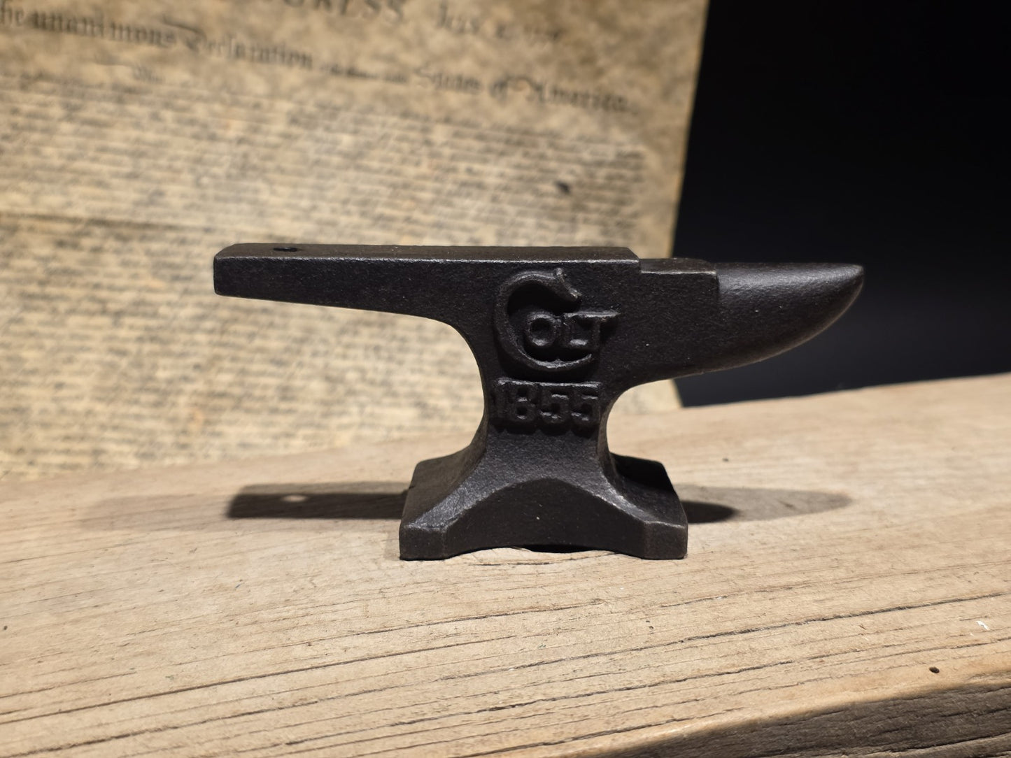 6" Vintage Style Colt 1855 Miniature Anvil Cast Iron Gunsmith Paperweight