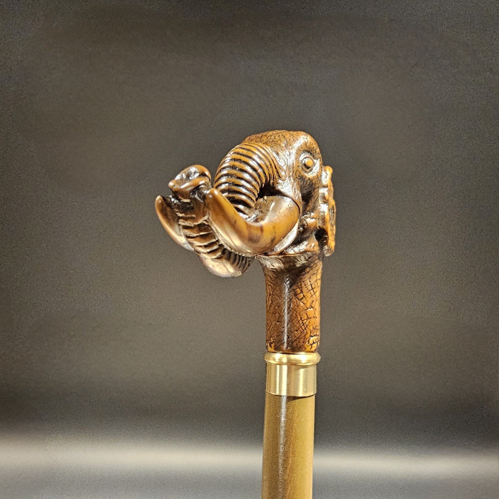 36" Antique Style Elephant Walking Stick Cane