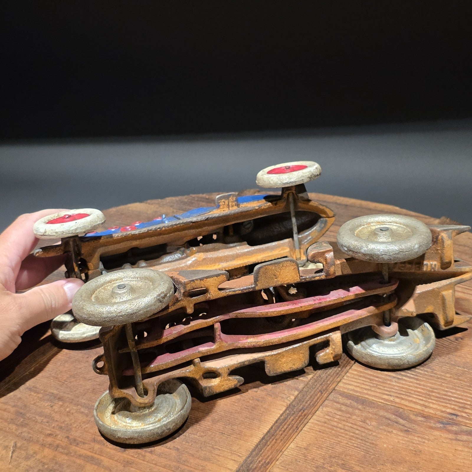 Cast Iron Race Car Toy Set – Vintage Style Open Wheel Racer Pair