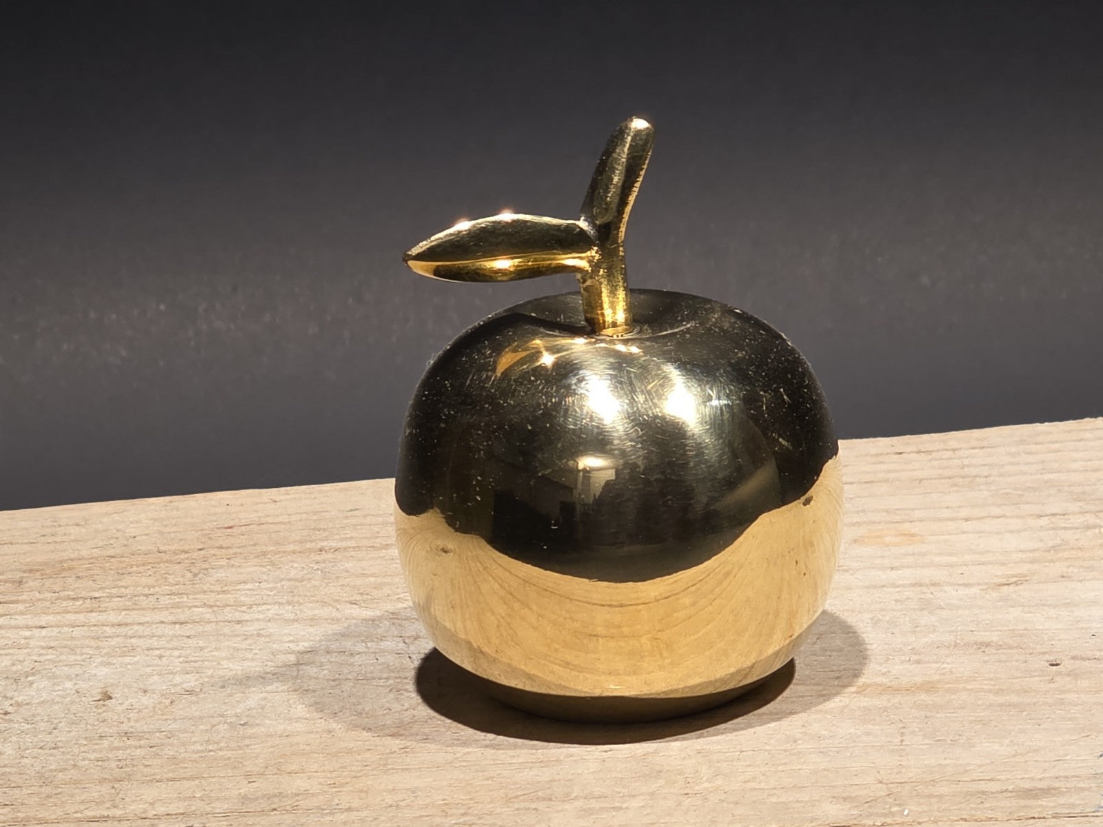 Antique Vintage Style Schoolhouse Brass Apple Bell