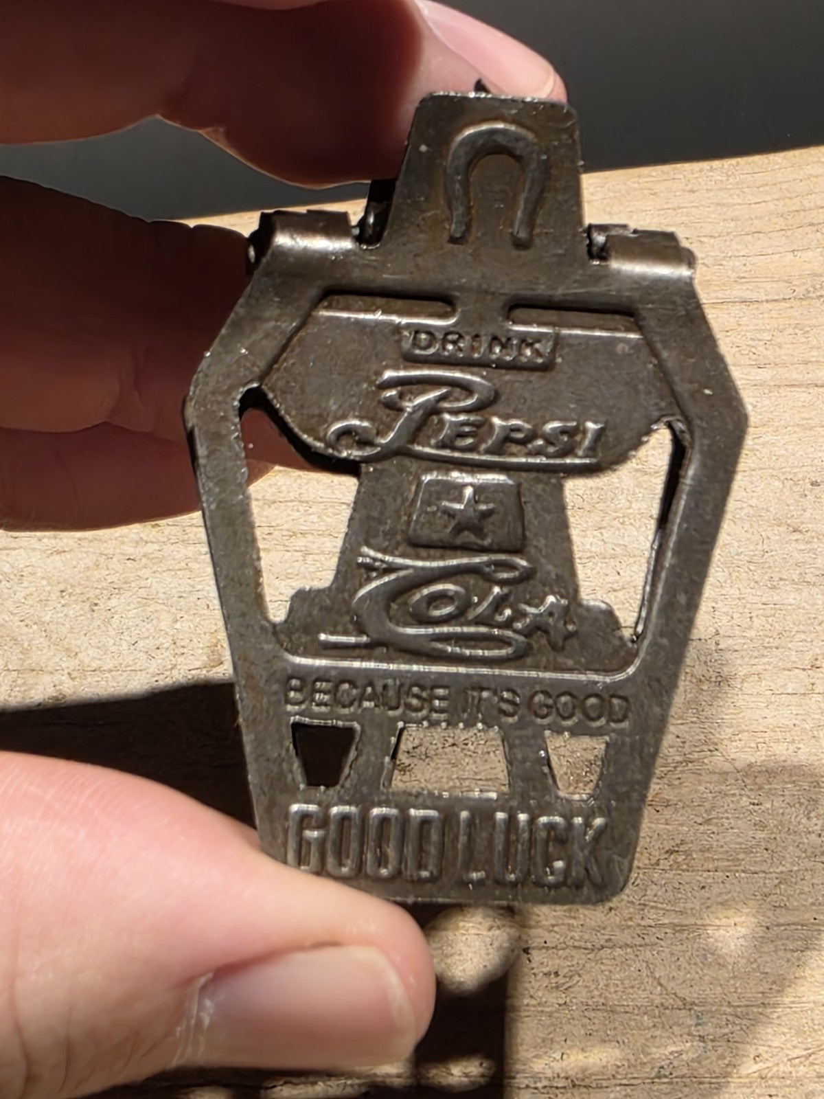 Antique Style Metal Pepsi Cola Good Luck Paper or Money Clip
