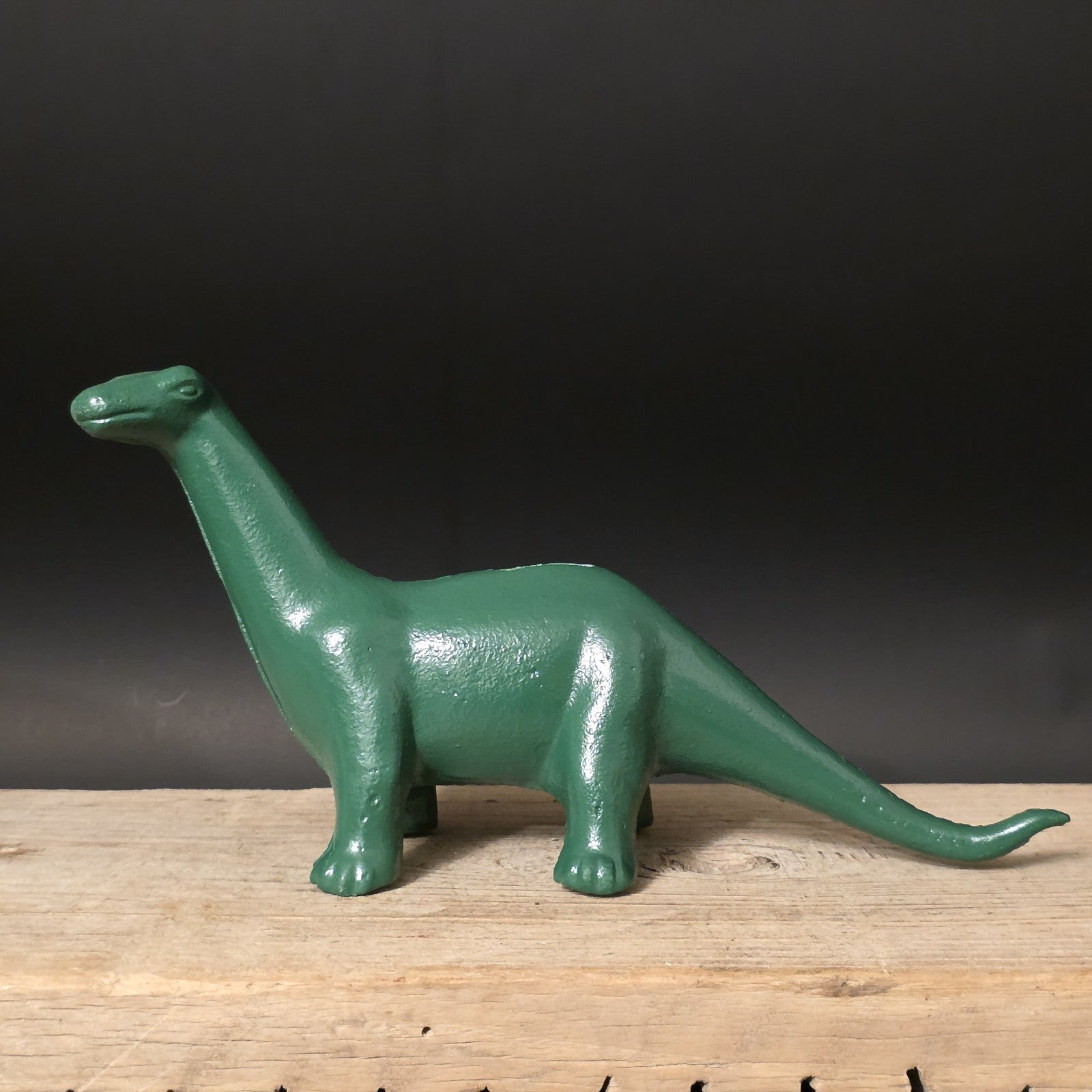 Antique Style Cast Iron Brontosaurus Dinosaur Coin Bank