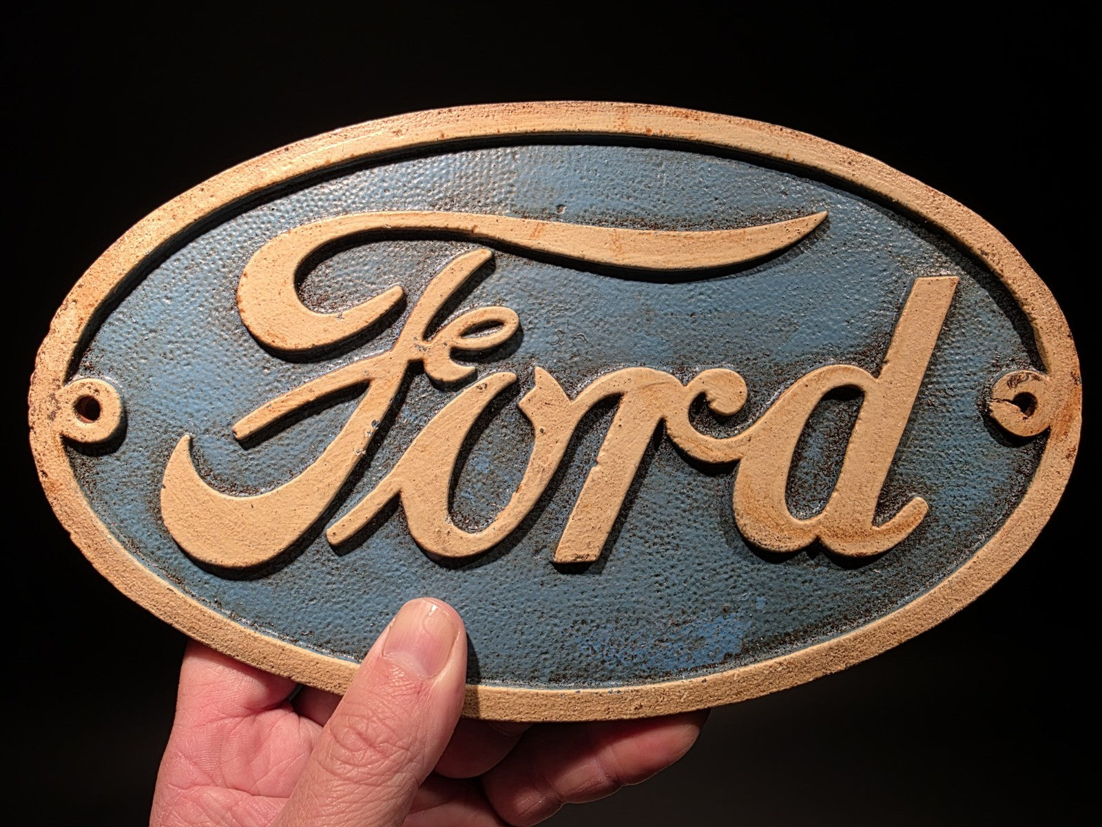 Antique Vintage Style Cast Iron Ford Plaque Sign