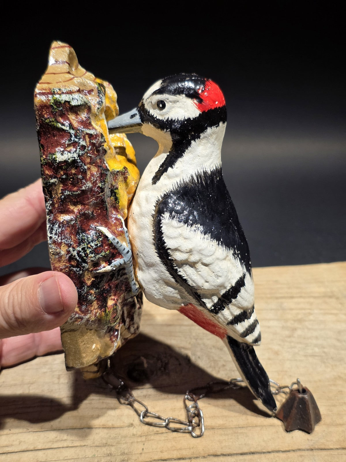 Vintage Style Folk Art Cast Iron Woodpecker Door Knocker
