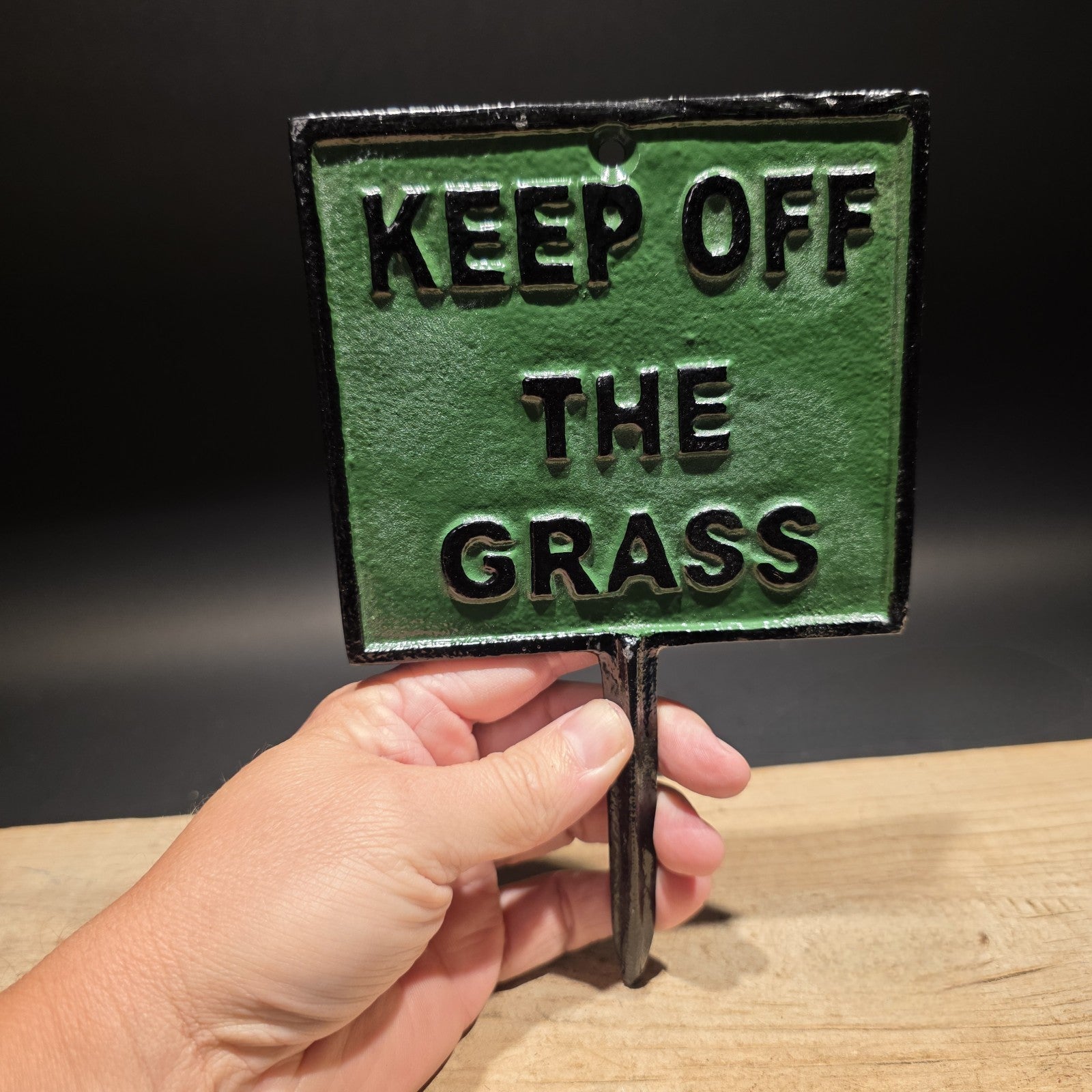 Vintage Style Cast Iron “Keep Off the Grass” Parks Lawn Sign