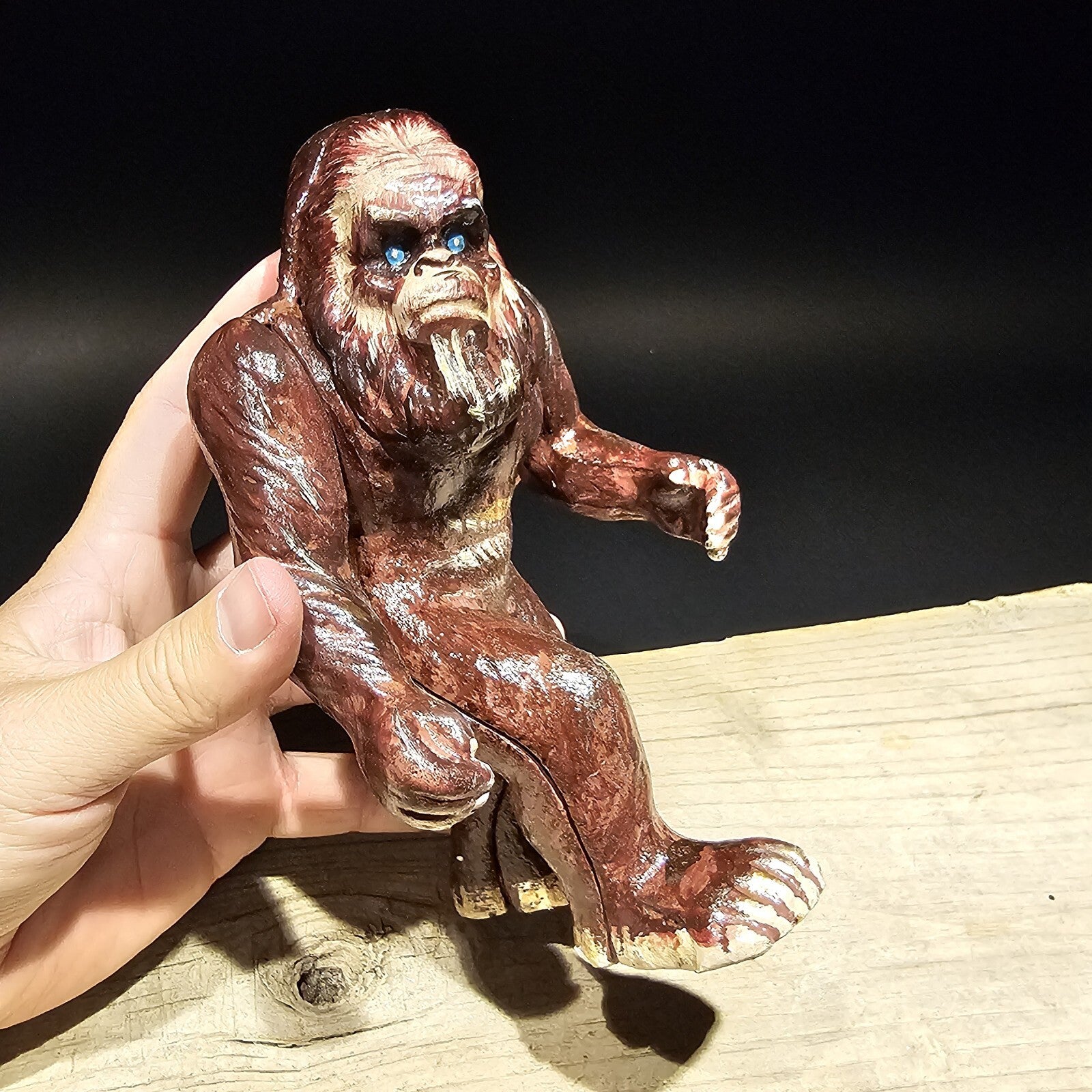 7 1/2" Antique Style Cast Iron Big Foot Sasquatch Coin Bank