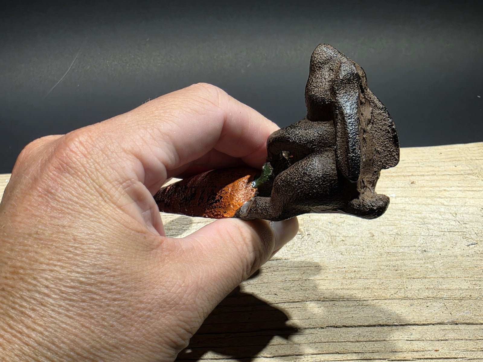 Antique Vintage Style Cast Iron Door Stop Rabbit Hare Wedge