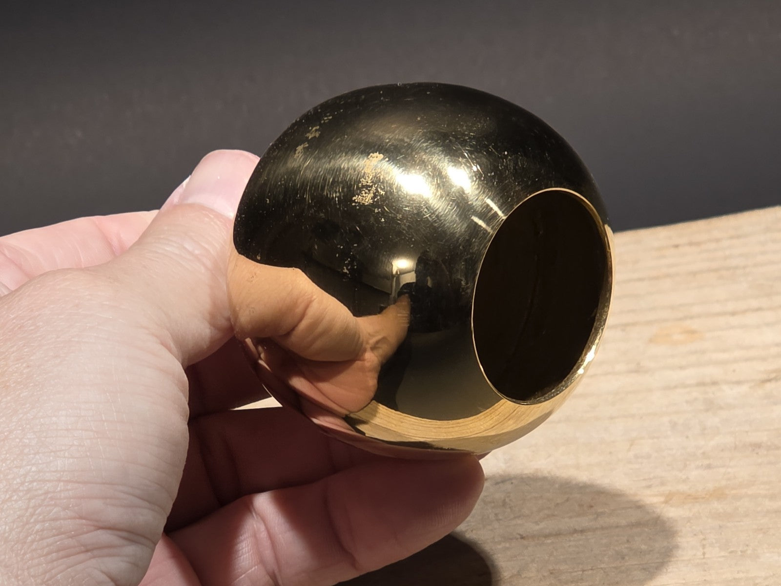Antique Vintage Style Schoolhouse Brass Apple Bell