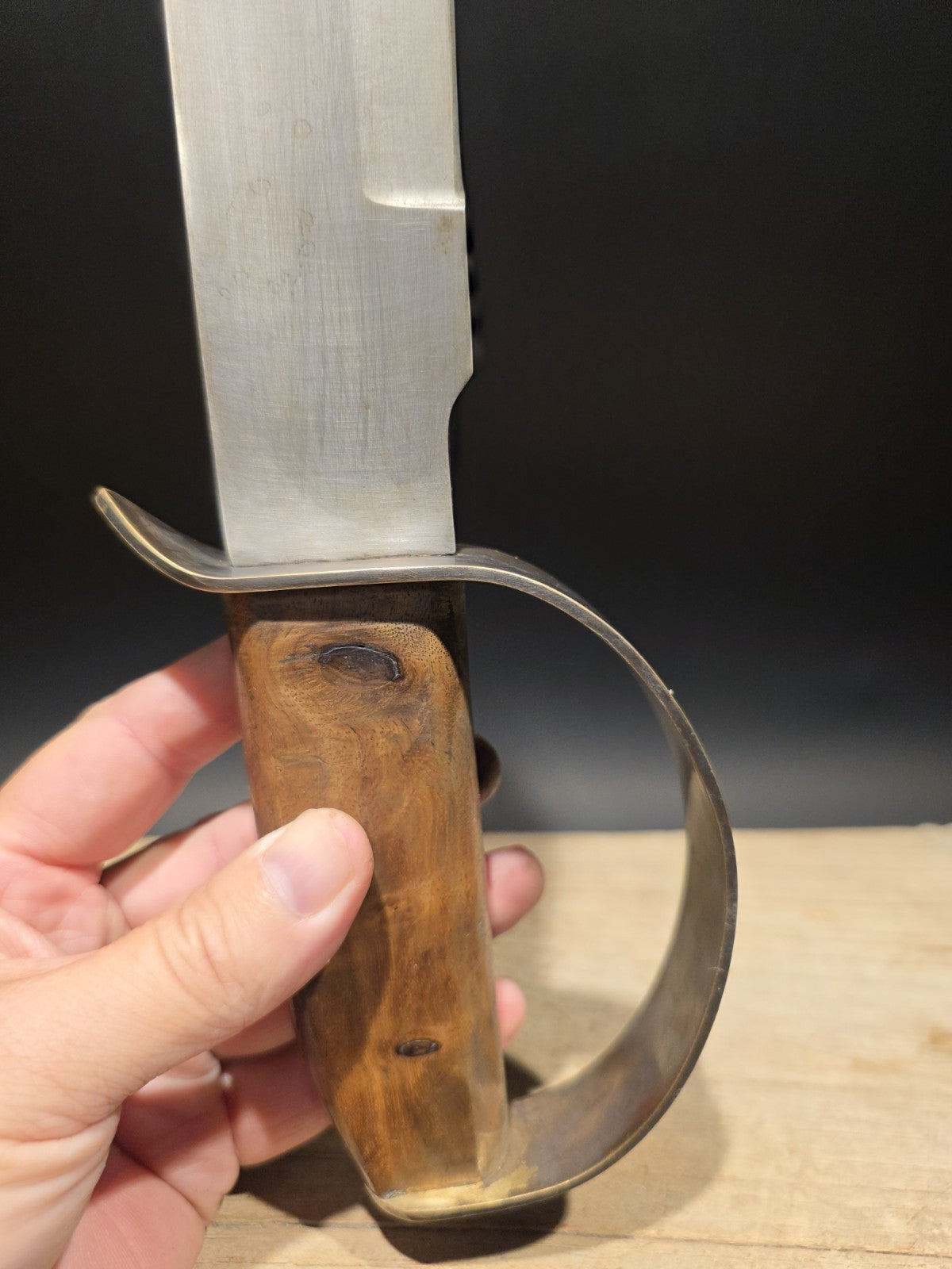 15" Antique Style Civil War Confederate D Guard Bowie Knife