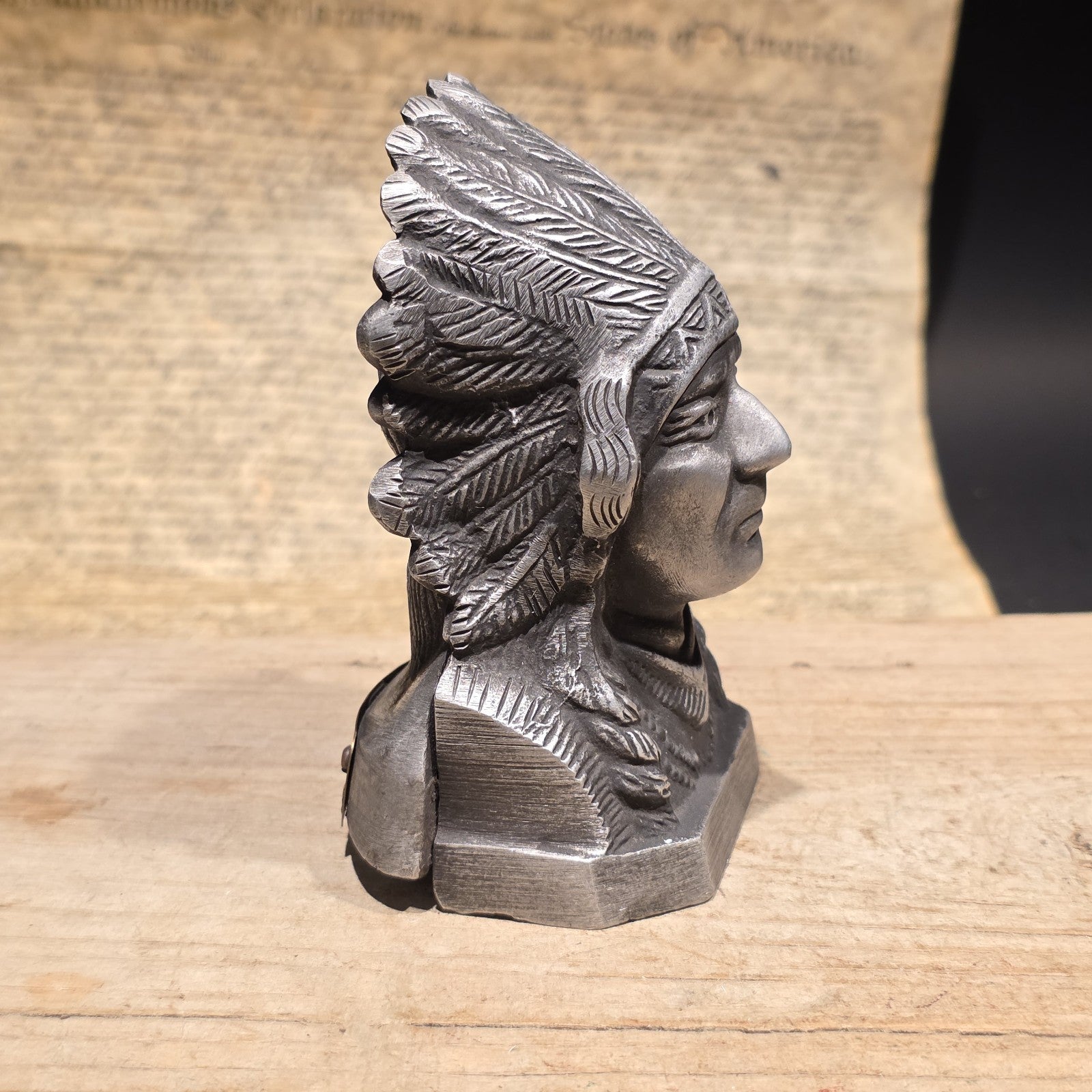 5" Vintage Style Metal Indian Motorcycle Coin Bank
