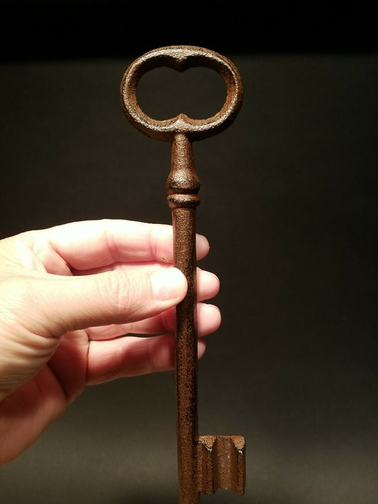 8 1/2" Antique Style Cast Iron Large Skeleton Church Key