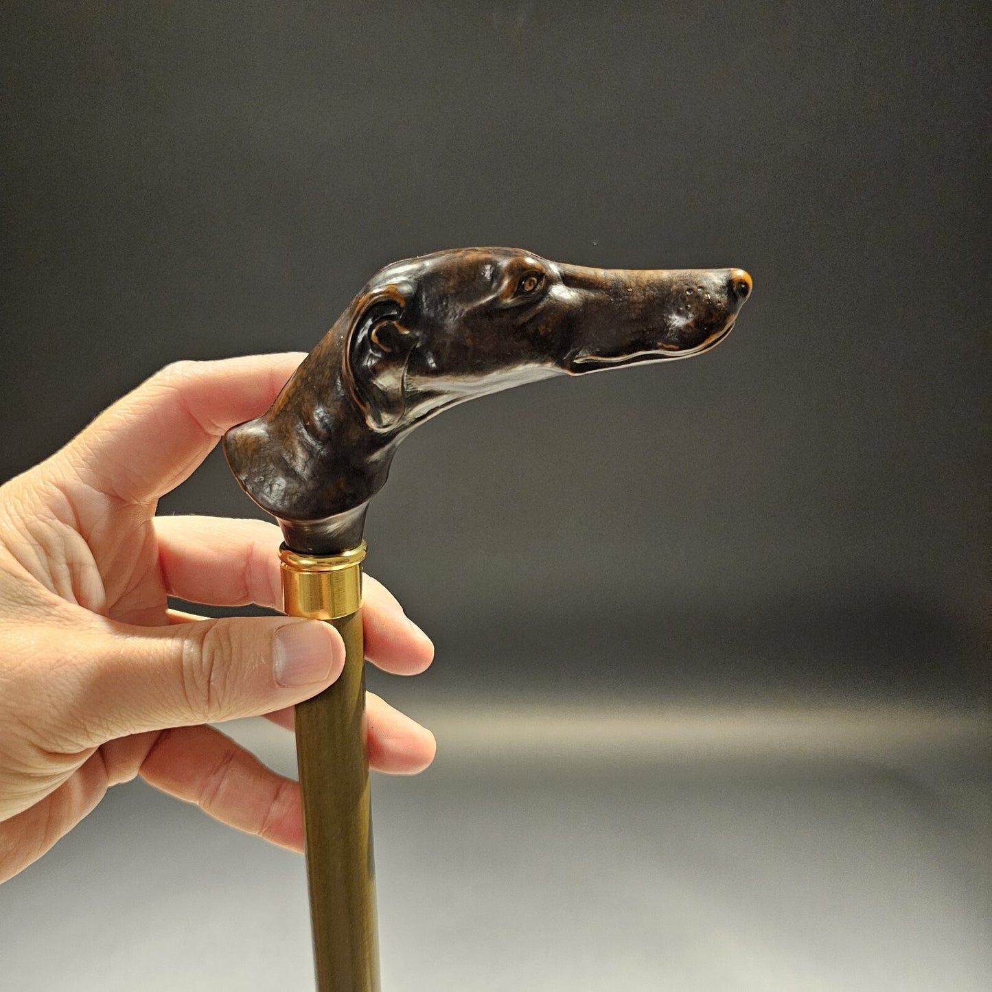 36" Antique Style Greyhound Dog Walking Stick Cane