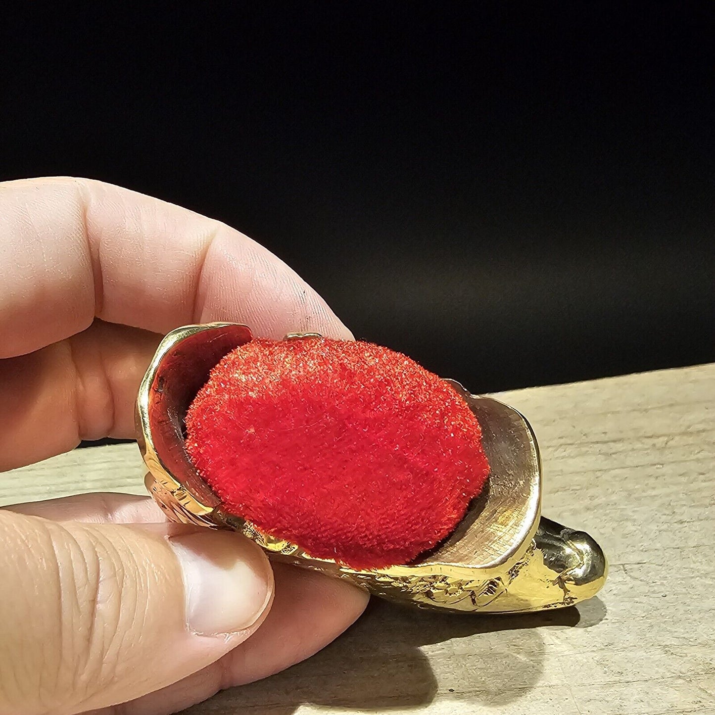 Antique Vintage Style Miniature Brass Sewing Pin Cushion